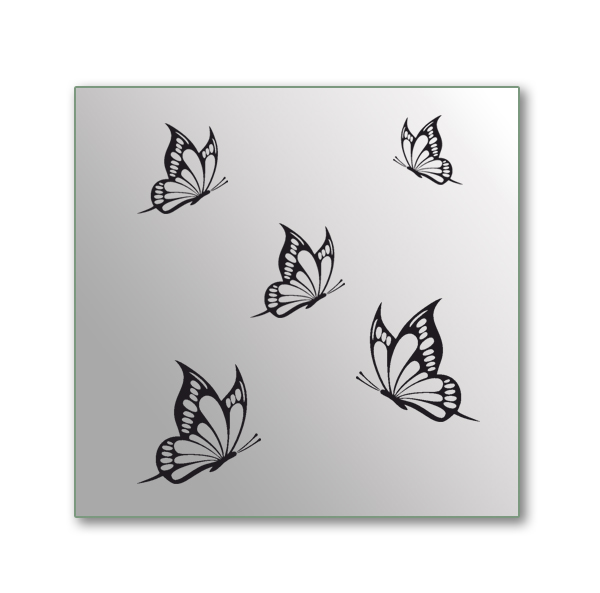 Dekorační zrcadlo - Pět motýlků