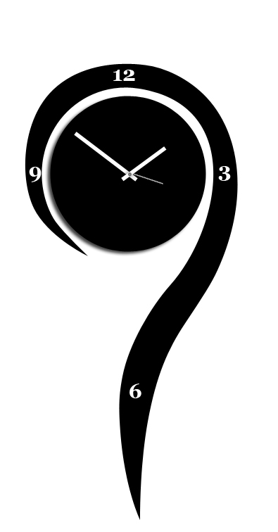 Designové nástěnné hodiny - Otazník