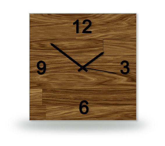 Nástěnné hodiny s efektem dřeva I. HS327